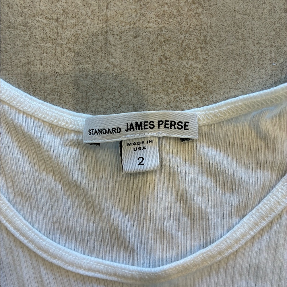 James Perse Ivory Ribbed Tank Top - Picture 3 of 3